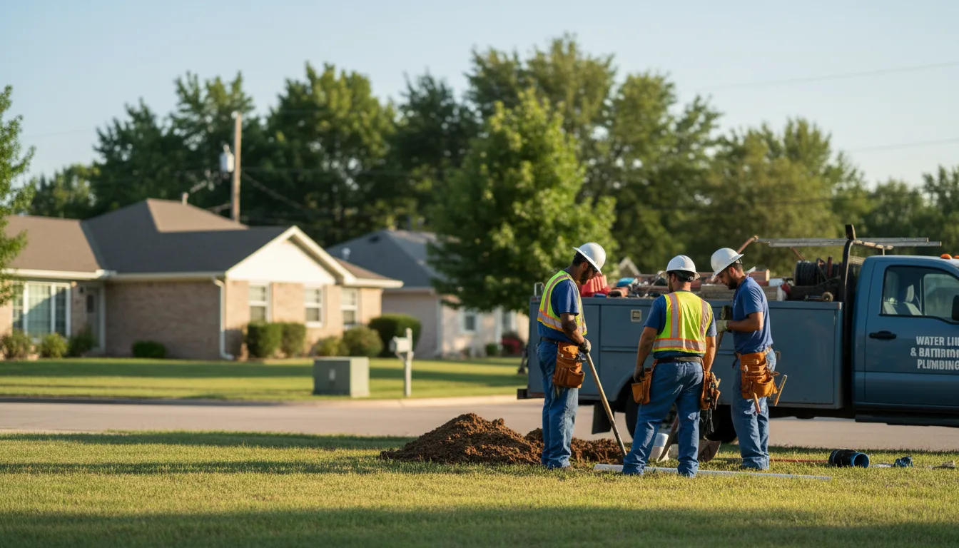 Residential water line and bathroom plumbing service in Gotham, WI